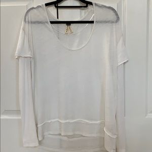 Free people white burnout long sleeve